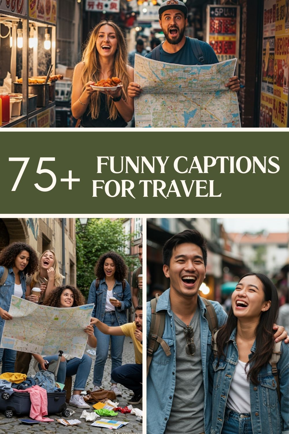 Funny Travel Captions with Friends