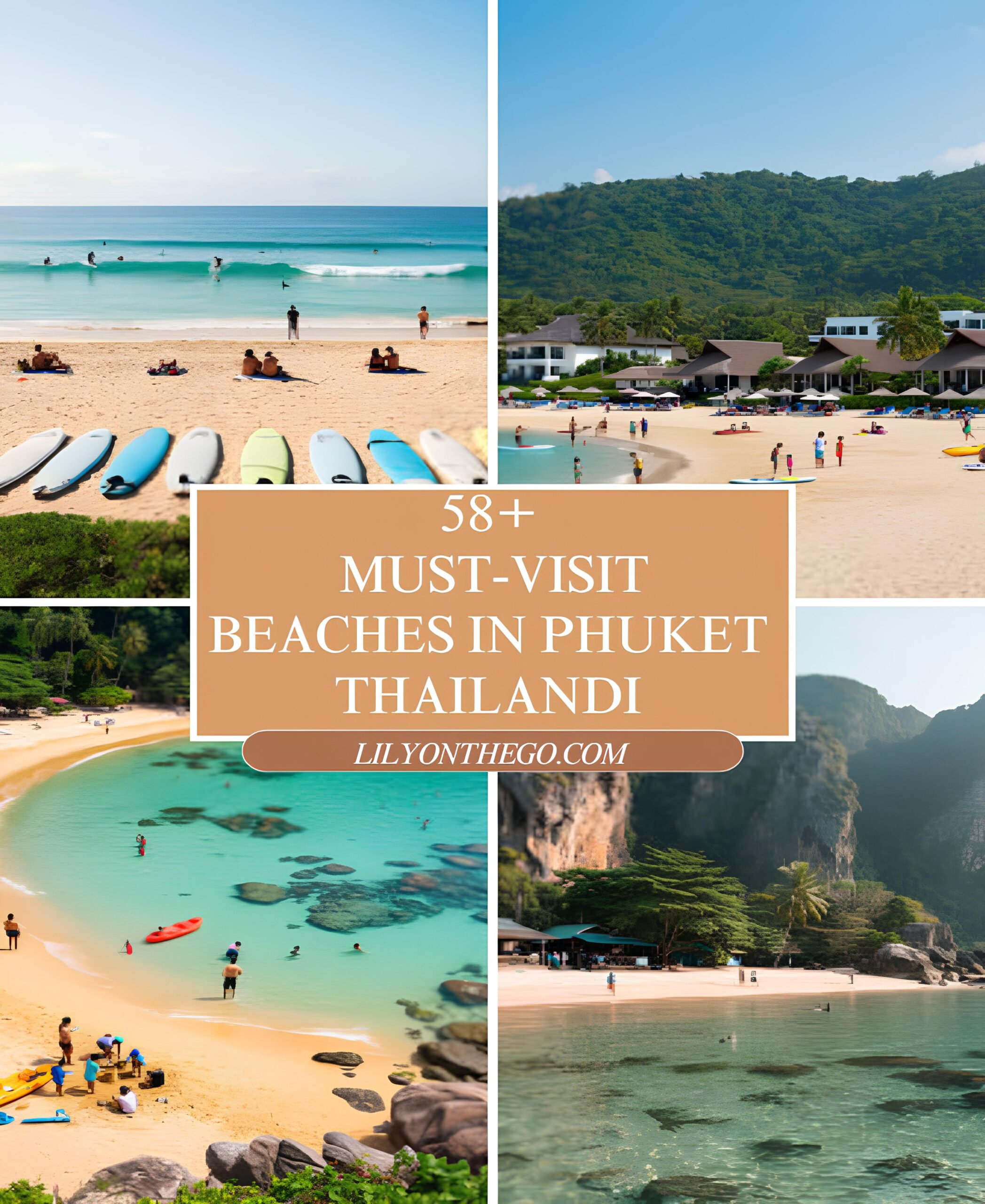 Phuket Thailand Map of Beach