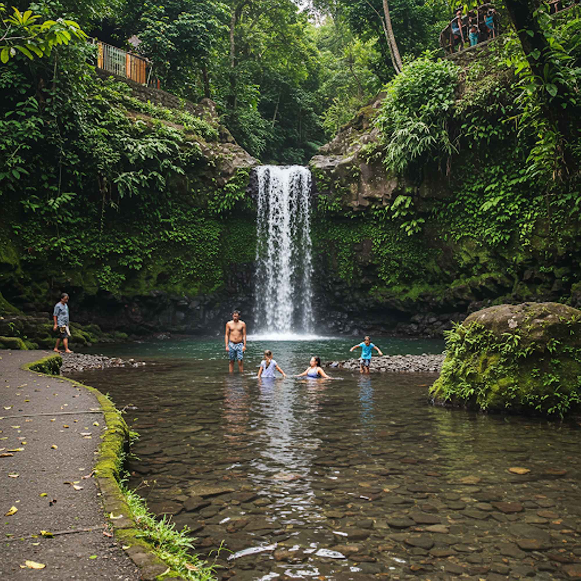 Family-Friendly Waterfall