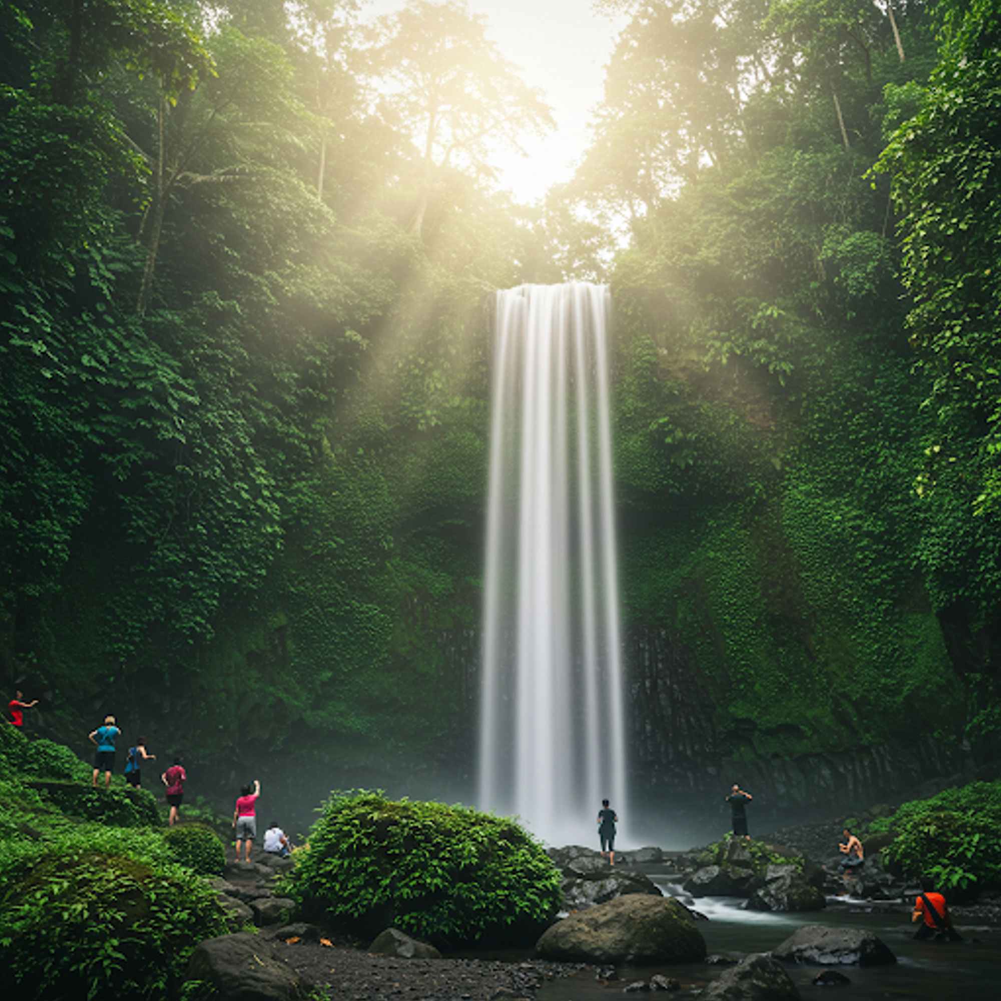 Famous waterfalls in Bali