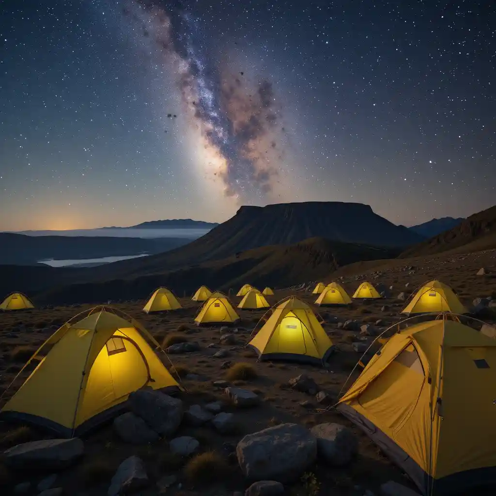 Camping on Rinjani Mountain