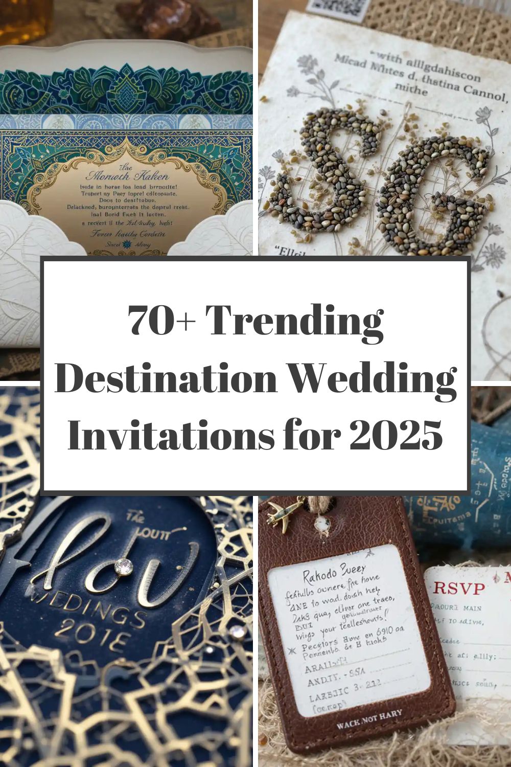 Trendy Destination Wedding Invitations