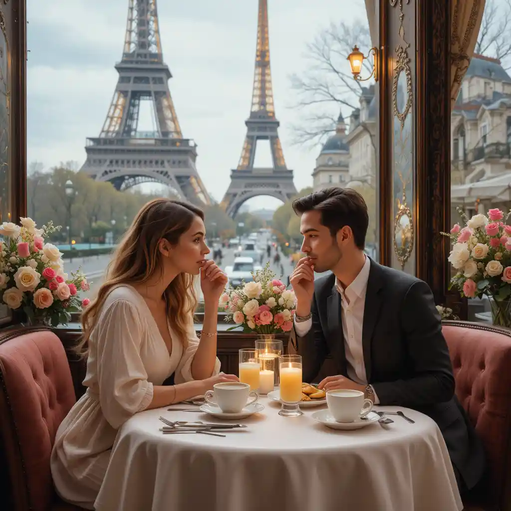 Cafe for a Romantic Breakfast