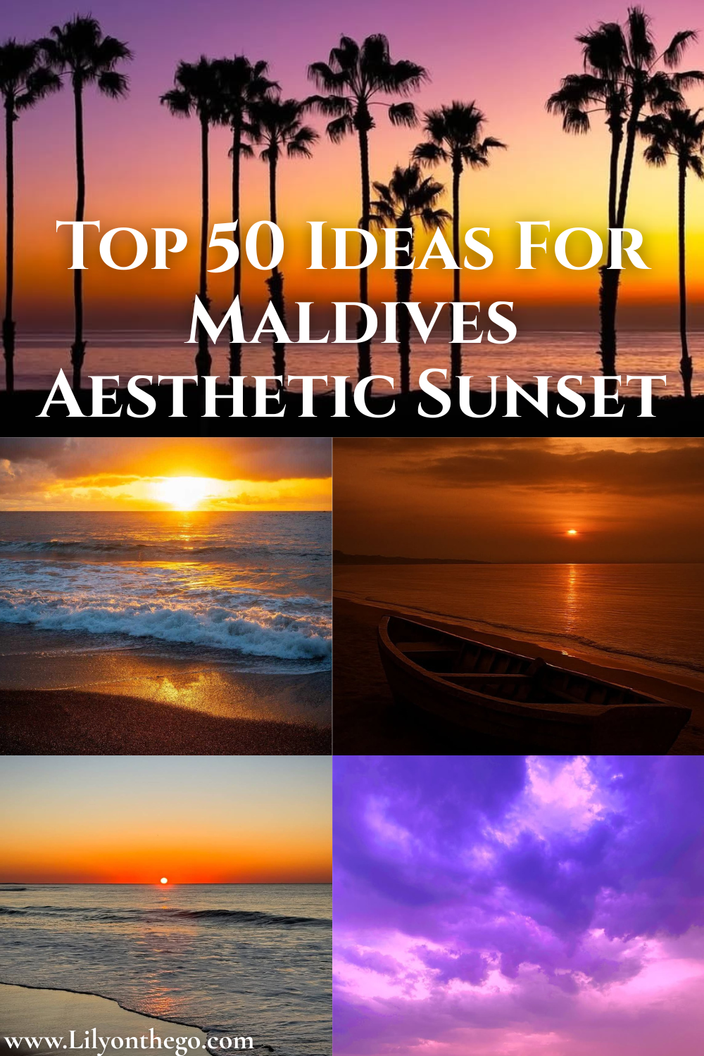 Maldives aesthetic sunset