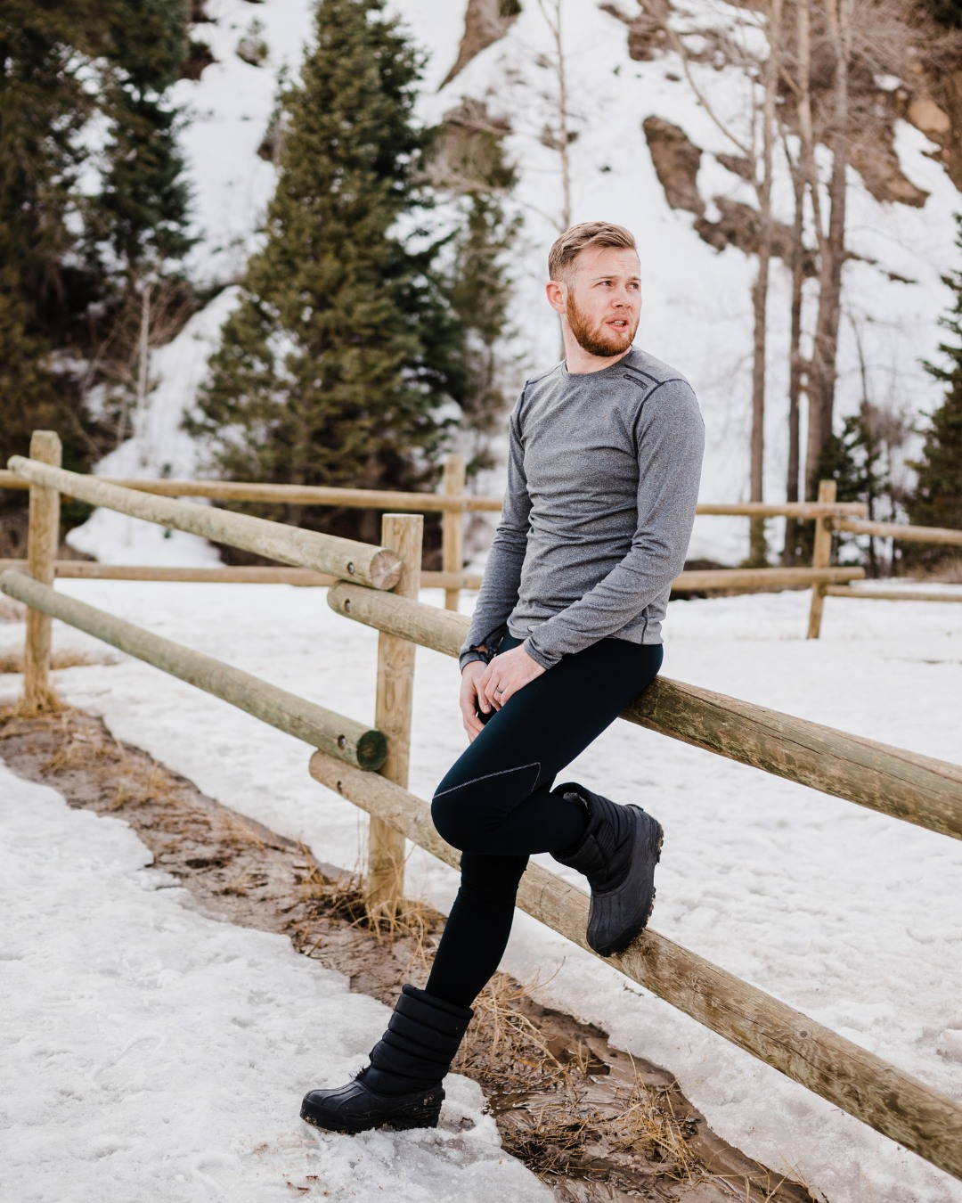 thermal underlayer for ski trip