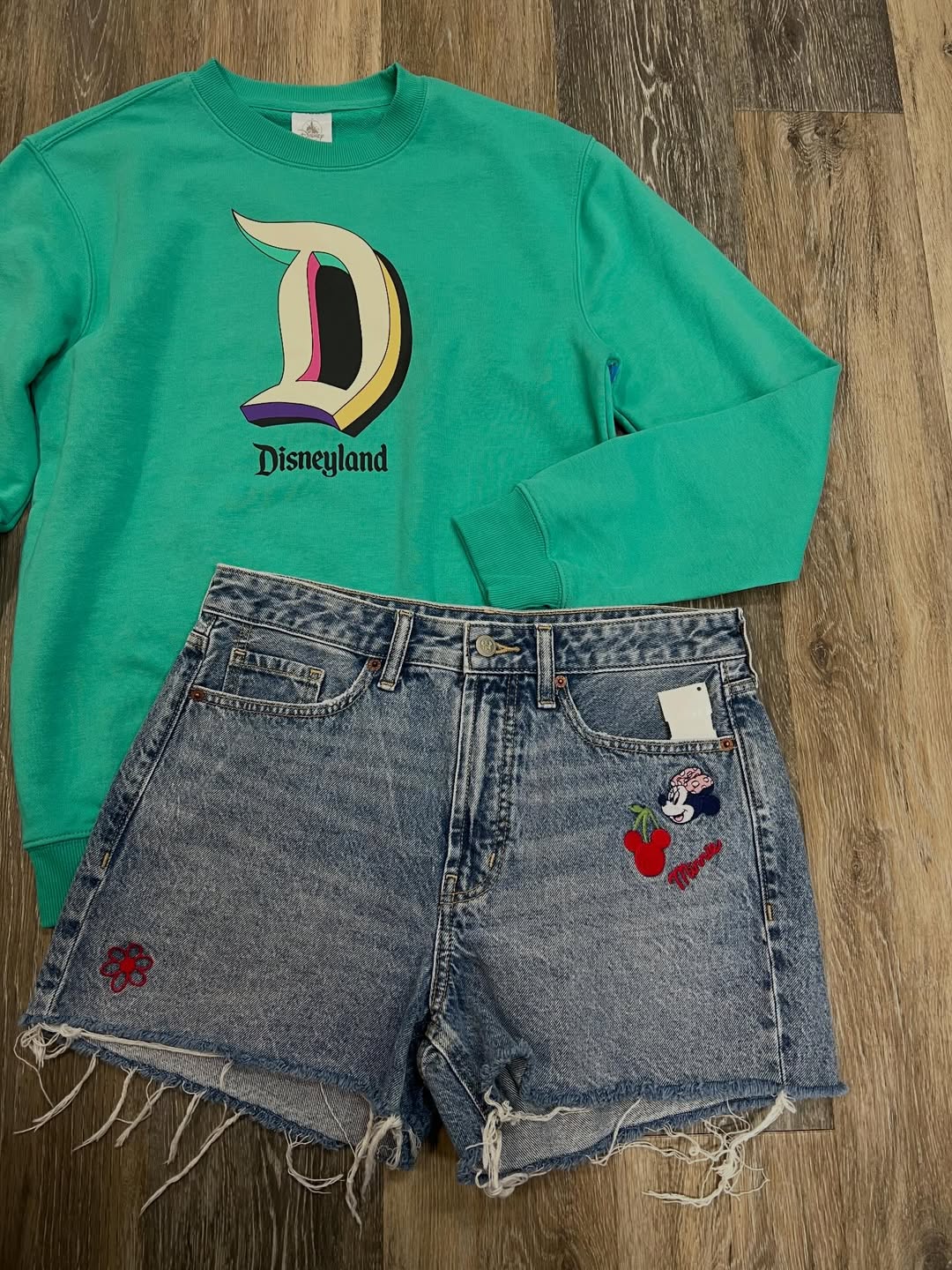 Disney Sweatshirt & Denim Shorts